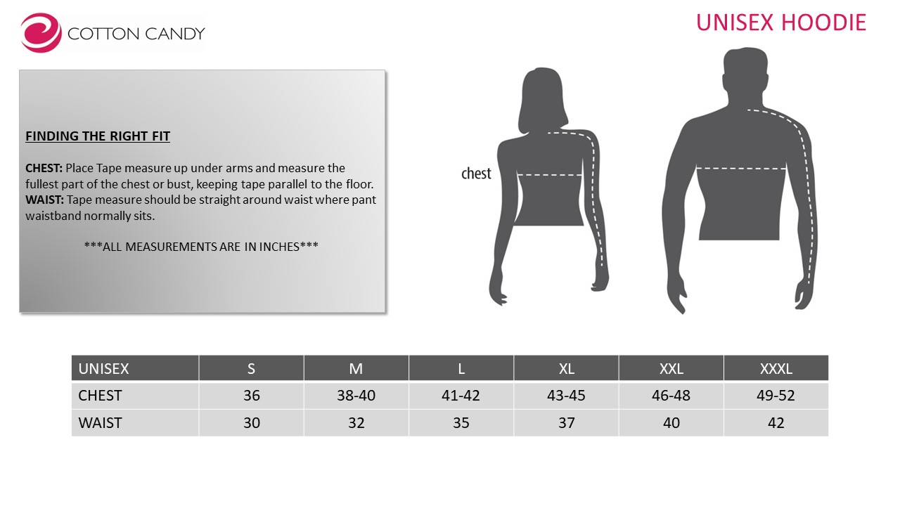 champion unisex hoodie size chart